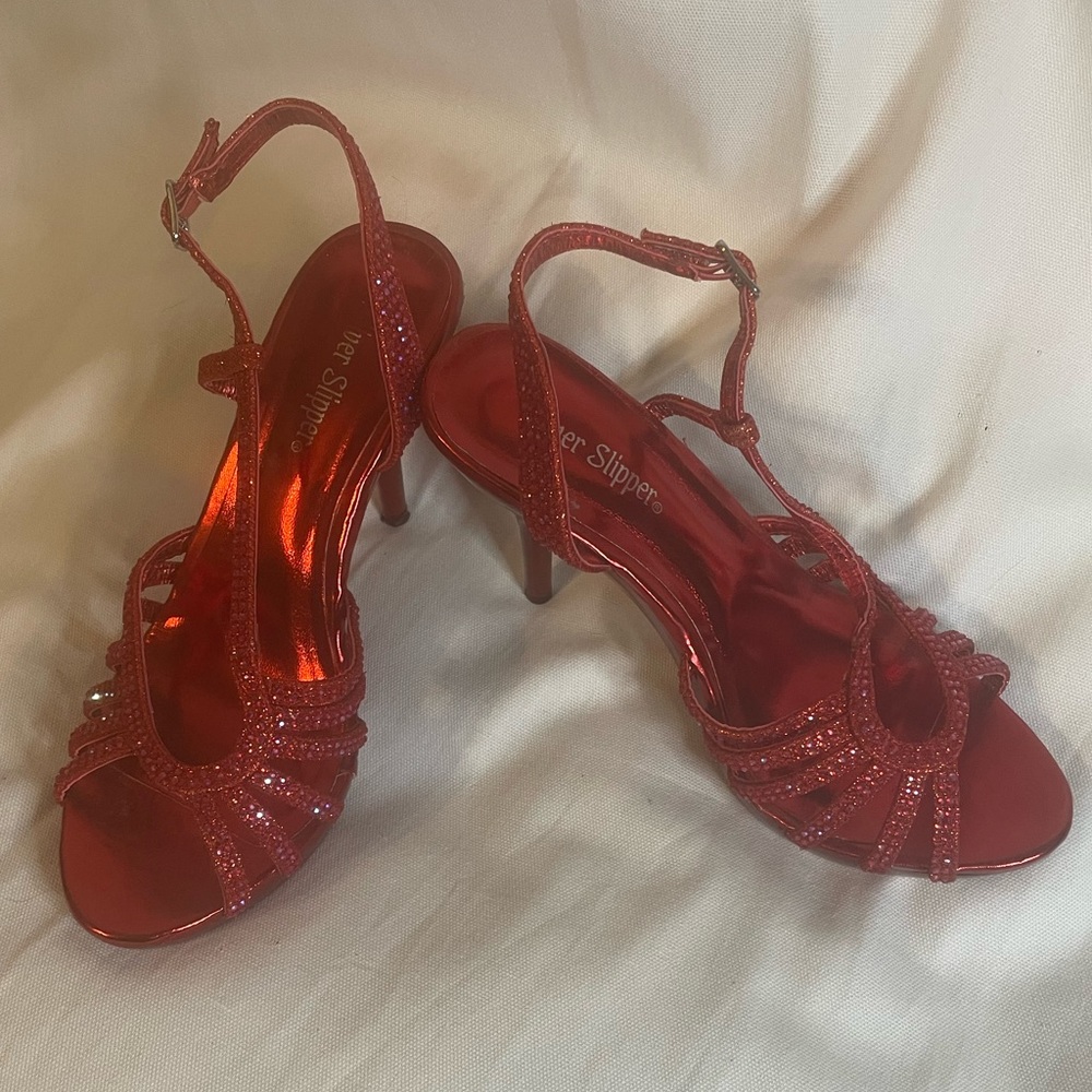 Sparkly Red Heels. Size 6. Only Worn Once. Brand … - image 6